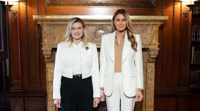 Елена Зеленская и Мелания Трамп
